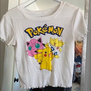 White Pokemon crop top